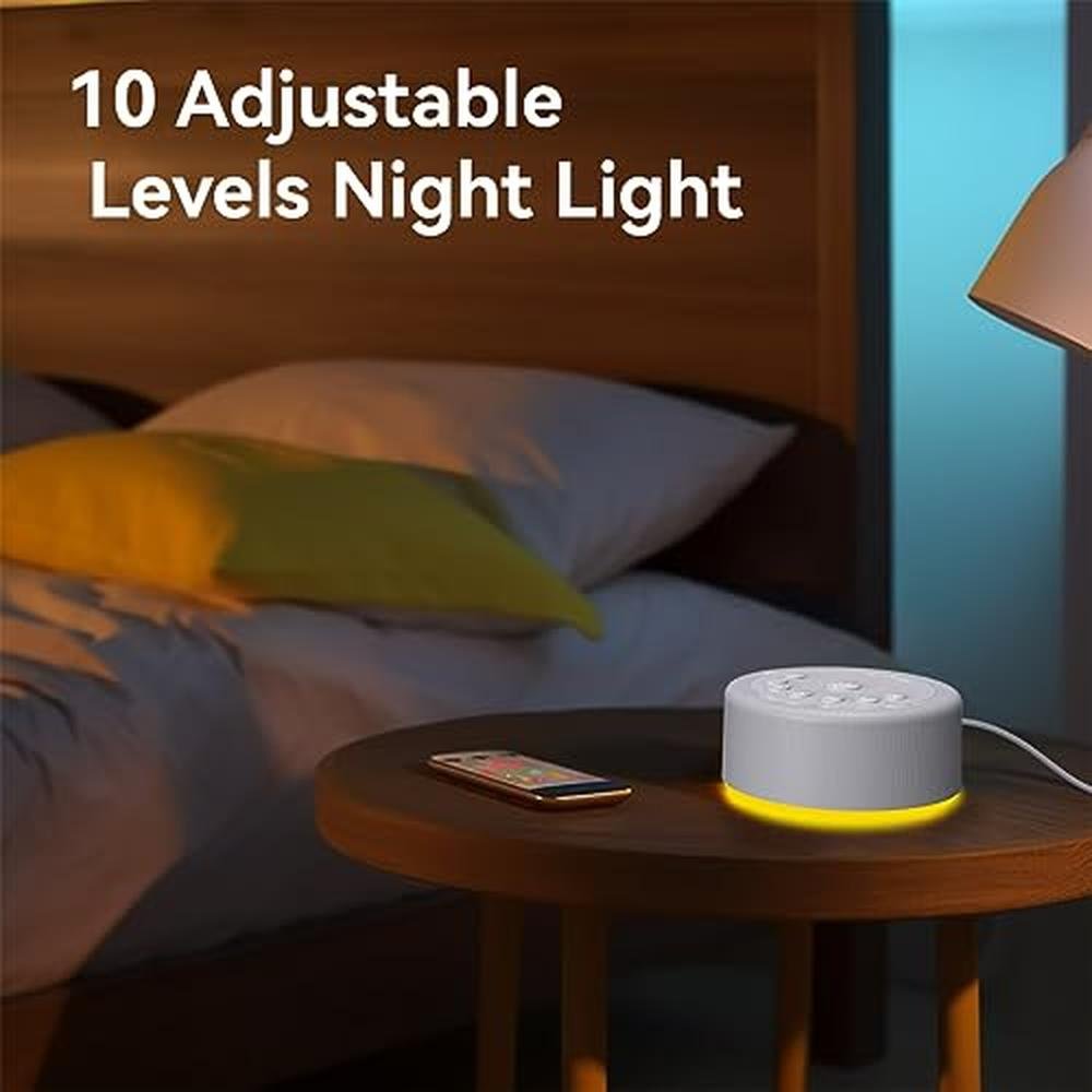 Sound Machine Night Light: Premium White Noise Brown Noise – Packaging
