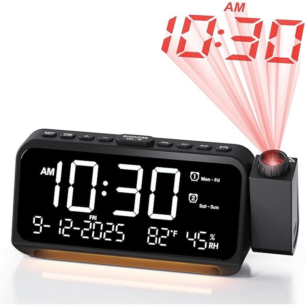 Roxicosly Projection Alarm Clock – Front View
