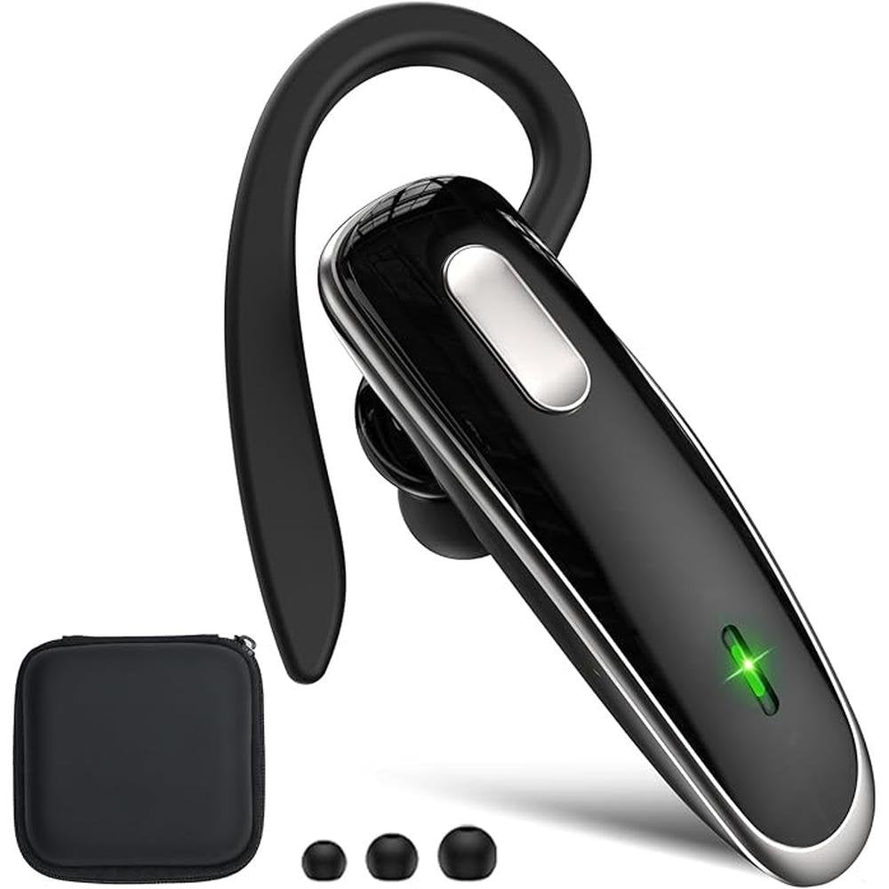 Bluetooth Headset: V5.1 Ultralight Wireless Handsfree – Front View