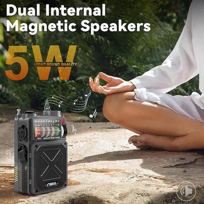 Shortwave Radio: Portable 4000mAh 14800mWh AM FM WB SW – Side View