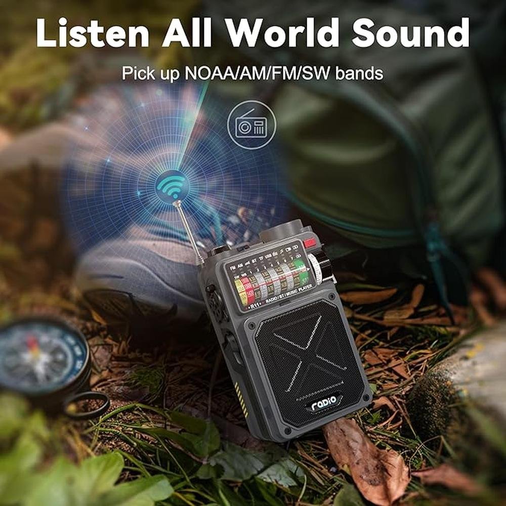 Shortwave Radio: Portable 4000mAh 14800mWh AM FM WB SW – In Use