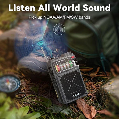 Shortwave Radio: Portable 4000mAh 14800mWh AM FM WB SW – In Use