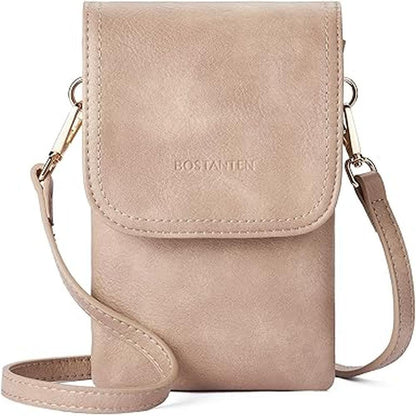 Bostanten Vegan Leather Small Crossbody Bags – Front View