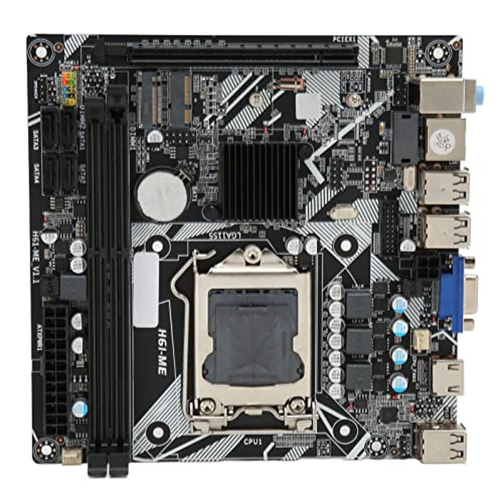 Motherboard LGA 1155: Mini ITX Desktop PC Motherboard – Front View
