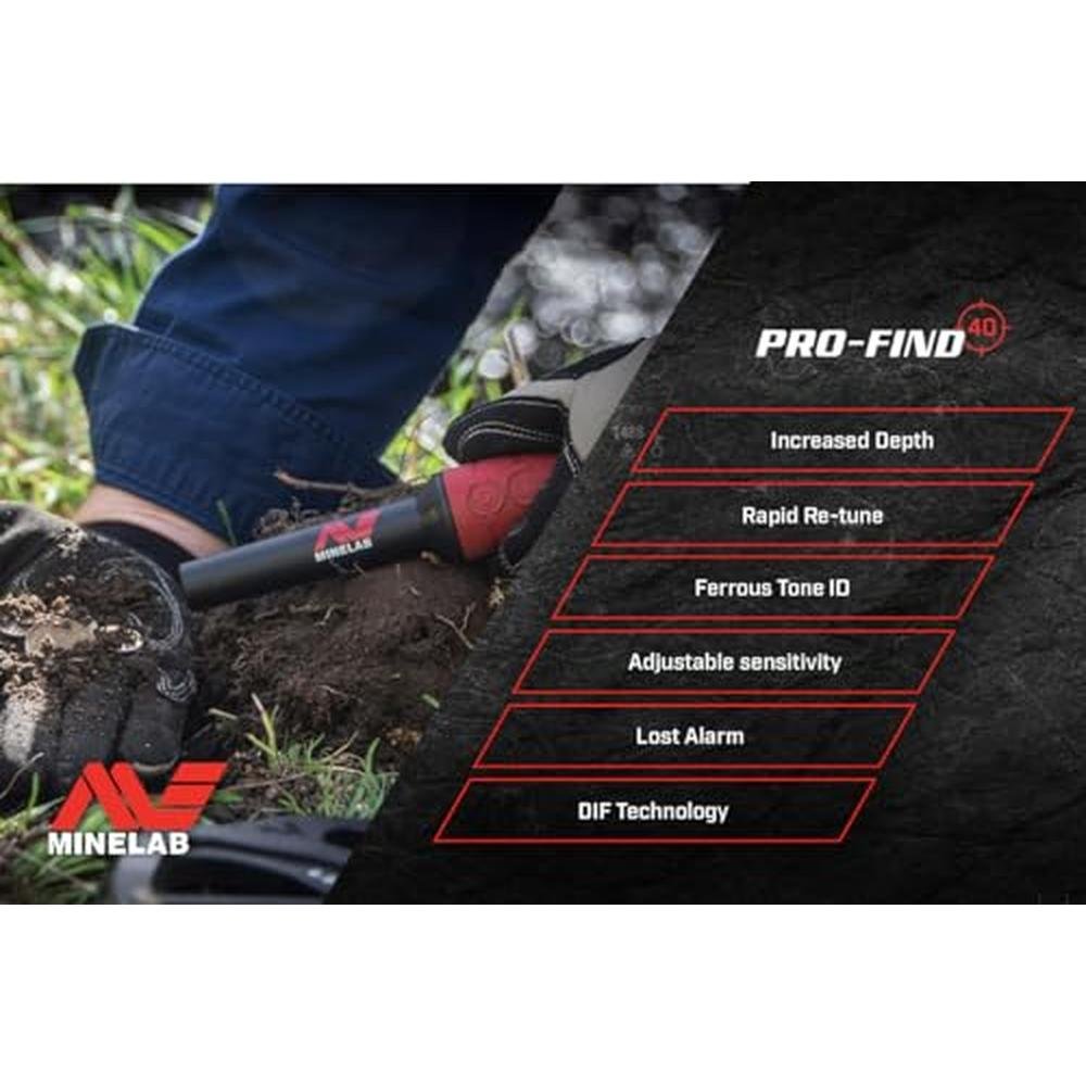 Minelab PRO-FIND 40 Waterproof Pinpointer Metal Detector – Close-up Detail