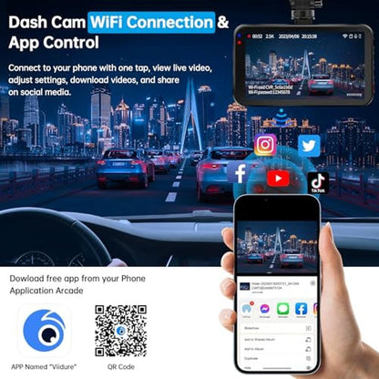 Dash Cam: Ssontong Dual Dash Cam Front and Rear WiFi APP – Close-up Detail