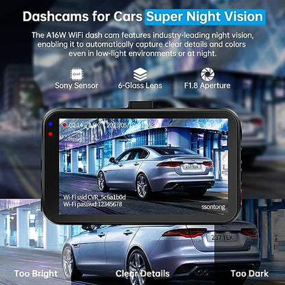 Dash Cam: Ssontong Dual Dash Cam Front and Rear WiFi APP – In Use