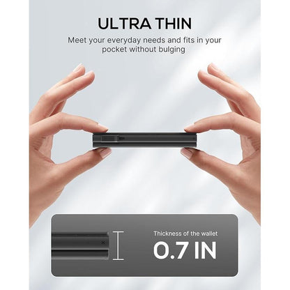 Wallet Mens: Luxury Leather Smart Wallet for Men with RFID – Side View