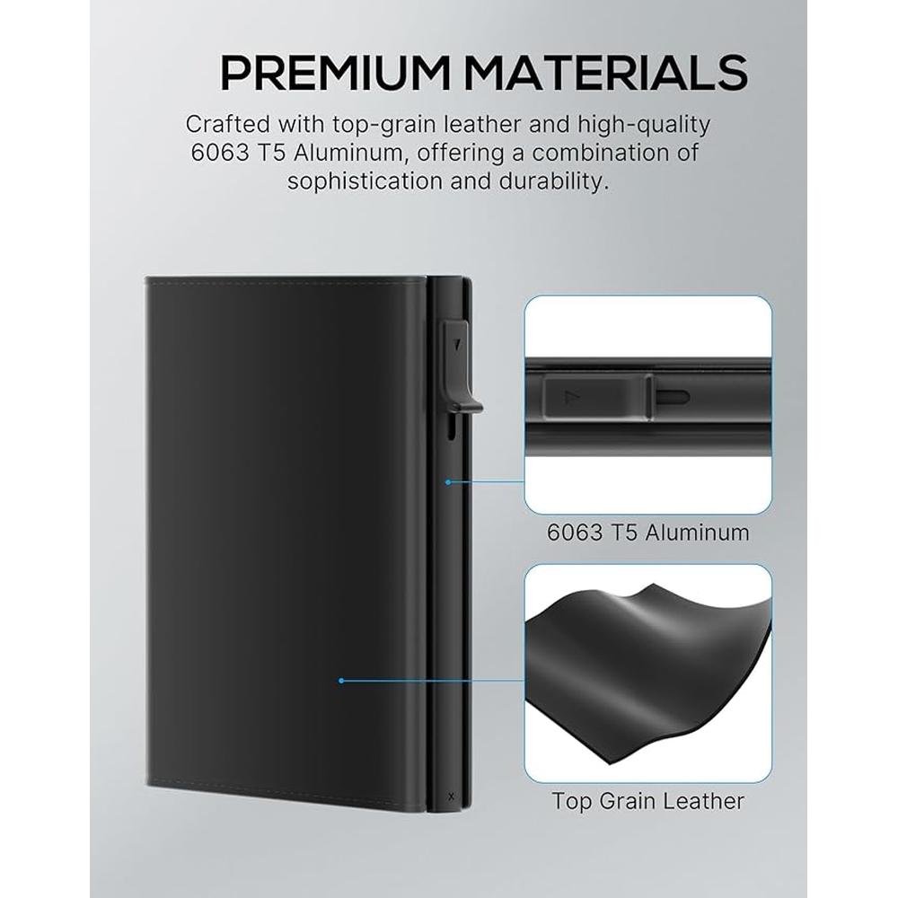 Wallet Mens: Luxury Leather Smart Wallet for Men with RFID – Packaging