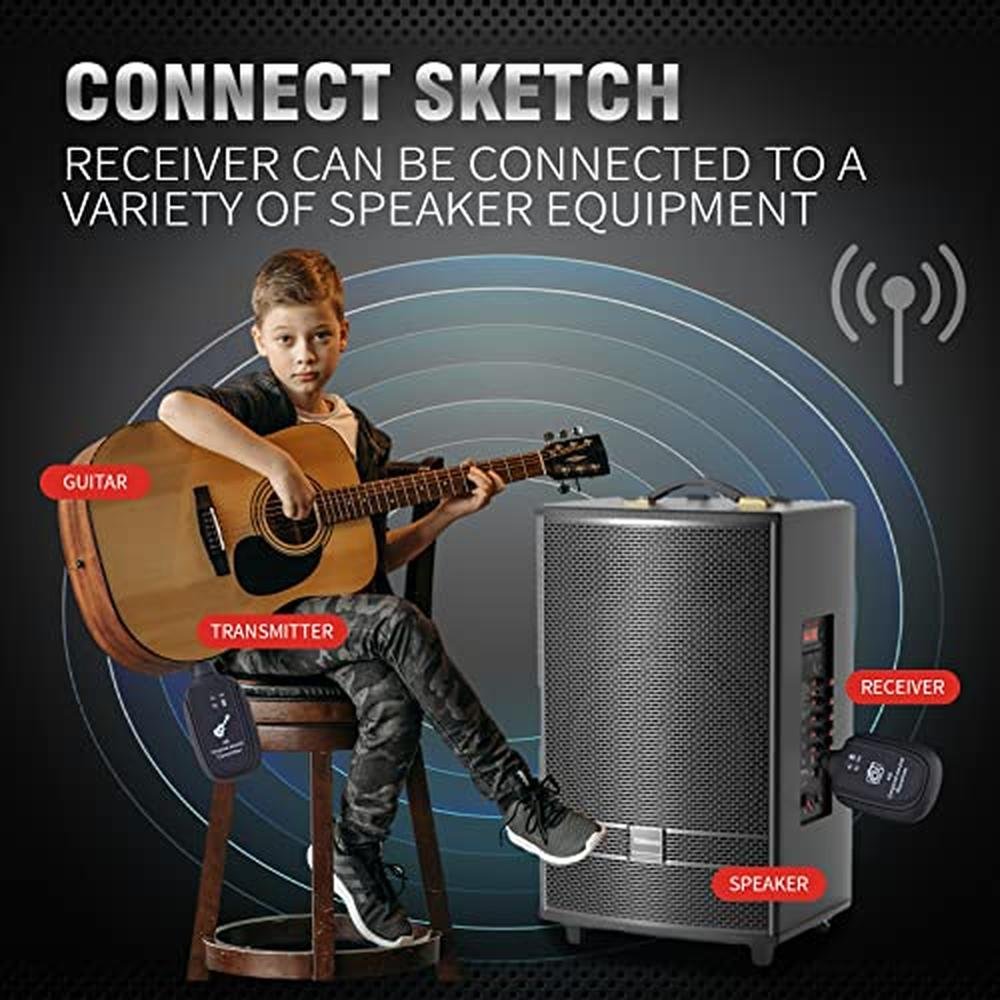 Guitar Bairutong: Bairutong Wireless Guitar System – Close-up Detail