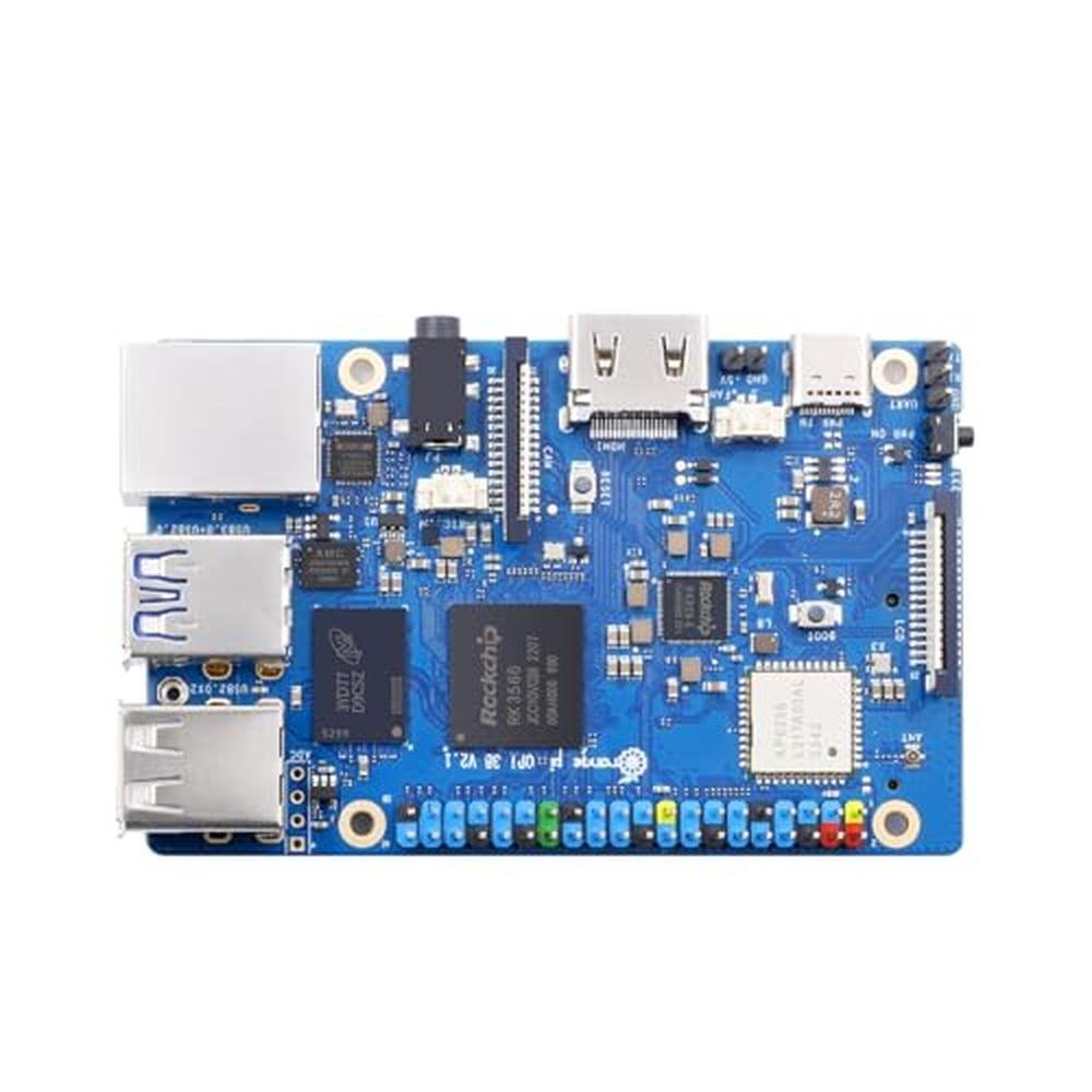 Orange Pi 3B 2G V2.1: RK3566 Quad Core 64-bit Single Board – Front View