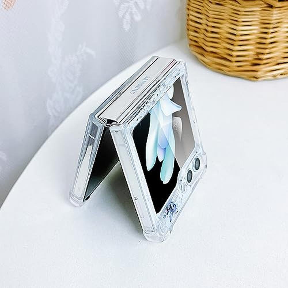 Galaxy Flip 5 Case: MUNDULEA Clear Butterfly Purple – In Use