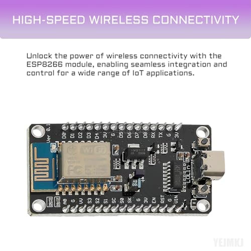 YEJMKJ 5pcs ESP8266 Serial Wireless Module – Side View