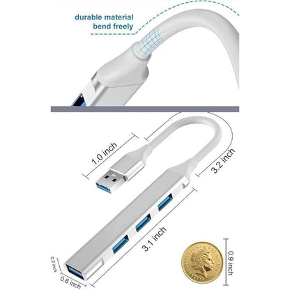 4-Port USB Hub 3.0: DUOYHIEL Portable Fast Data USB Hub – In Use