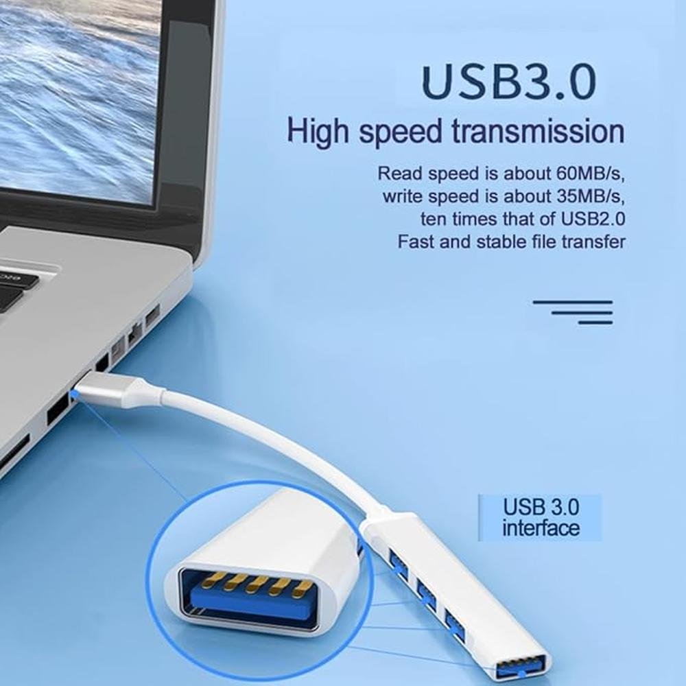4-Port USB Hub 3.0: DUOYHIEL Portable Fast Data USB Hub – Packaging