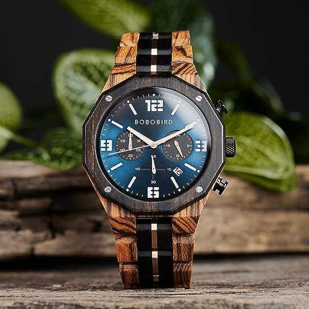 Men Watch: BOBO BIRD GT134 Wooden Watch – Side View