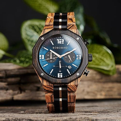 Men Watch: BOBO BIRD GT134 Wooden Watch – Side View