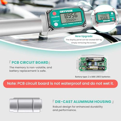 Gryvoze Digital Turbine Flow Meter – Close-up Detail
