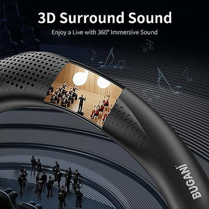 Speaker Neckband: BUGANI Wireless Neck Bluetooth Speaker – Close-up Detail