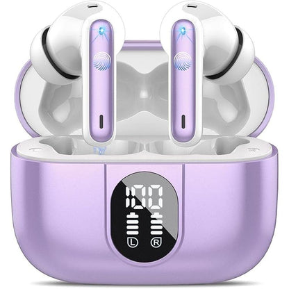Bluetooth Earbuds: Premium Wireless Earbuds with Mic – Front View