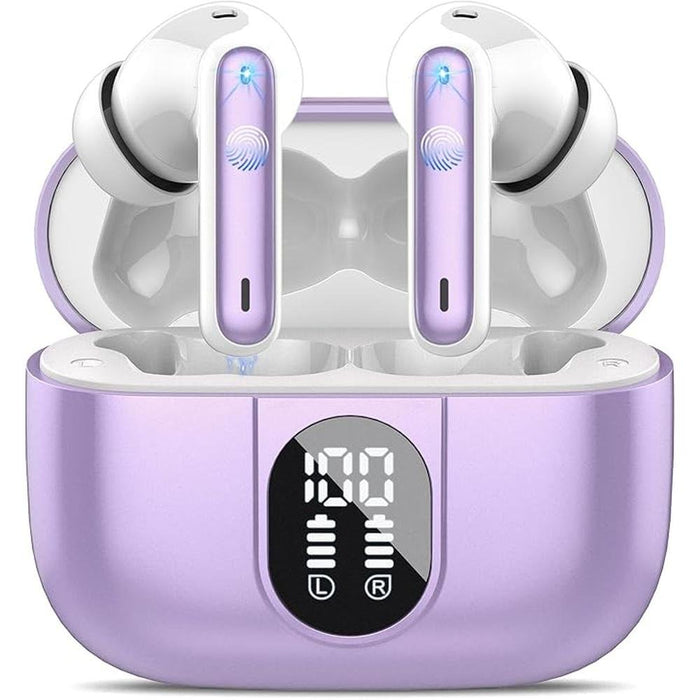 Bluetooth Earbuds: Premium Wireless Earbuds with Mic – Front View