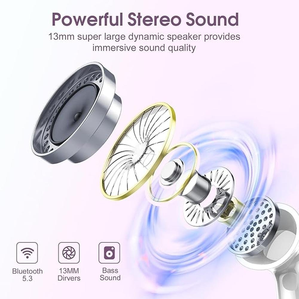 Bluetooth Earbuds: Premium Wireless Earbuds with Mic – Side View