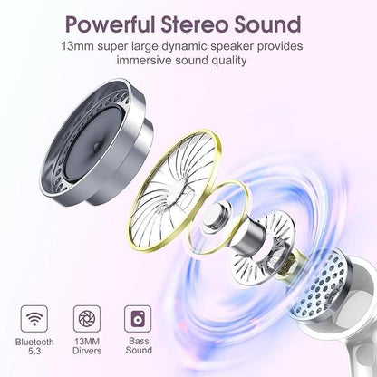 Bluetooth Earbuds: Premium Wireless Earbuds with Mic – Side View