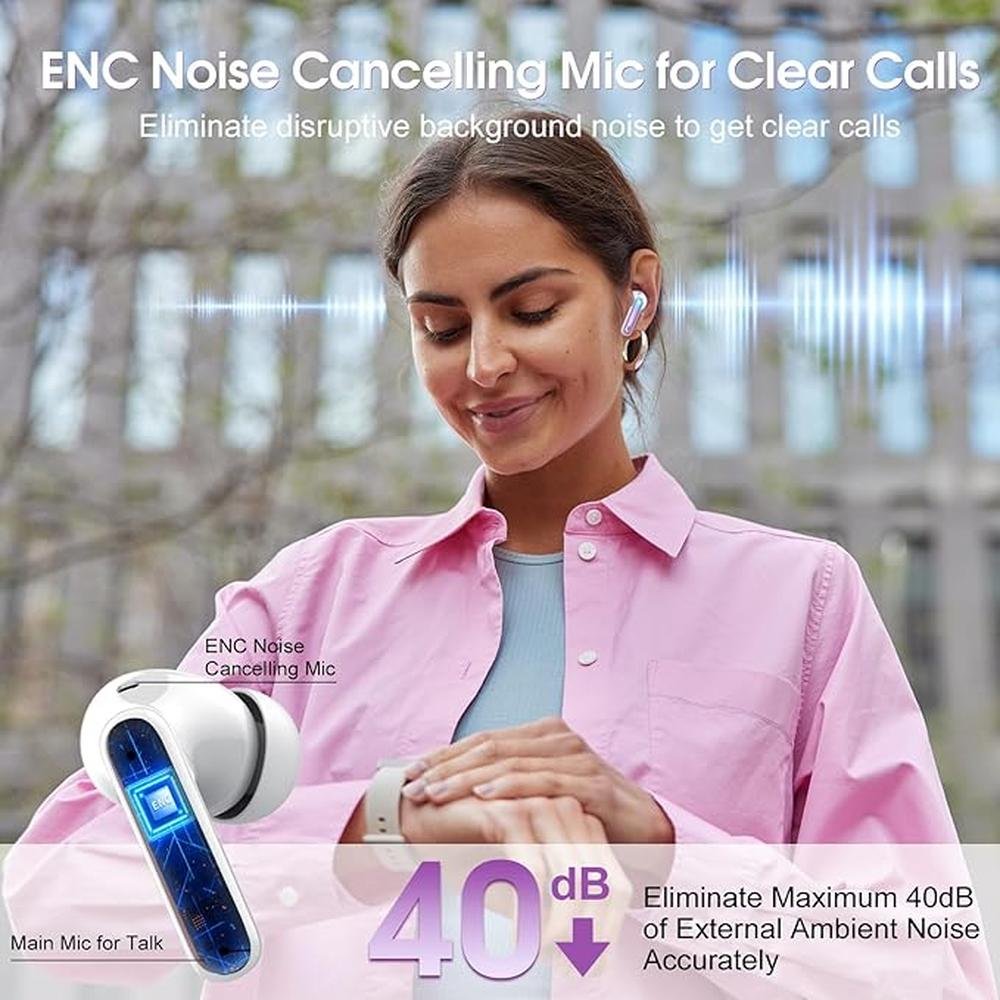 Bluetooth Earbuds: Premium Wireless Earbuds with Mic – Close-up Detail