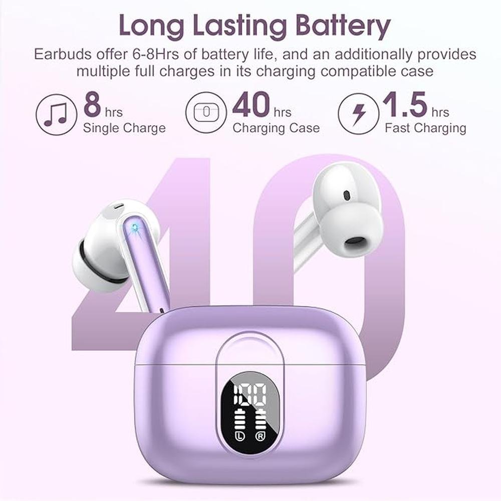 Bluetooth Earbuds: Premium Wireless Earbuds with Mic – In Use