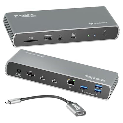 Thunderbolt Plugable: Plugable Thunderbolt 4 Dock TBT4-UDX1 – Front View