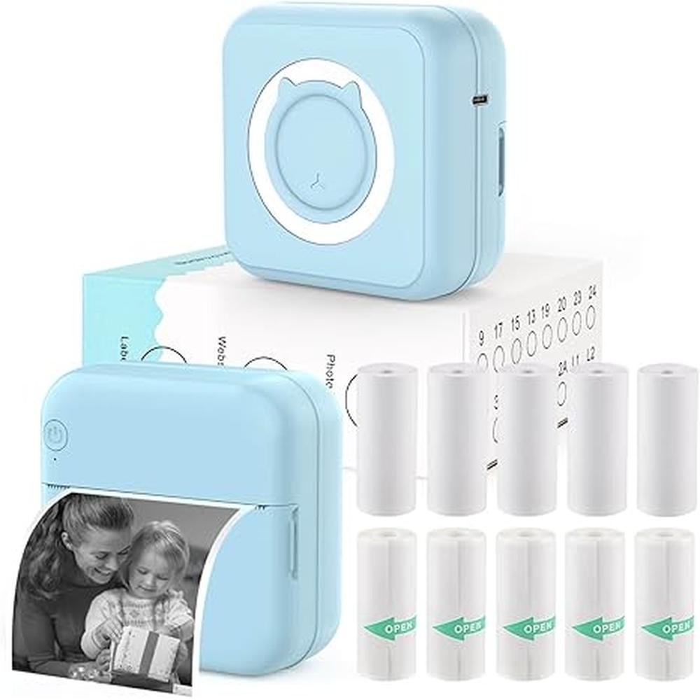 Thermal Printer: HUIJUTCHEN Portable Mini Sticker Printer – Front View