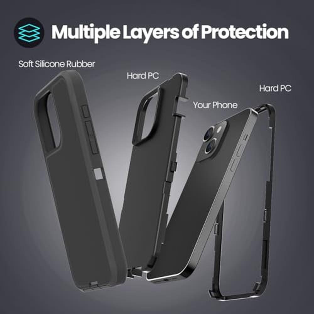 iPhone Plus Case: Sansunto iPhone 15 Plus & 14 Plus 3-in-1 – In Use