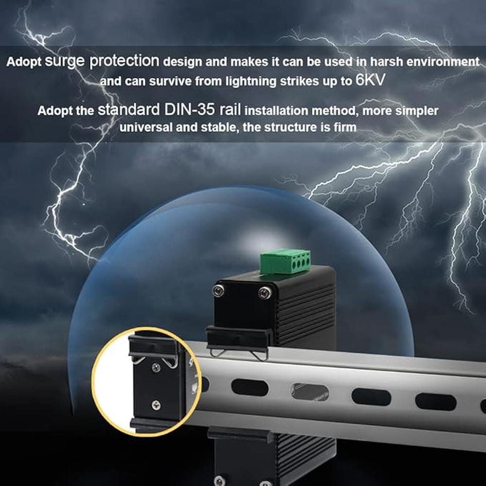 Mini Industrial Gigabit Media Converter – Side View