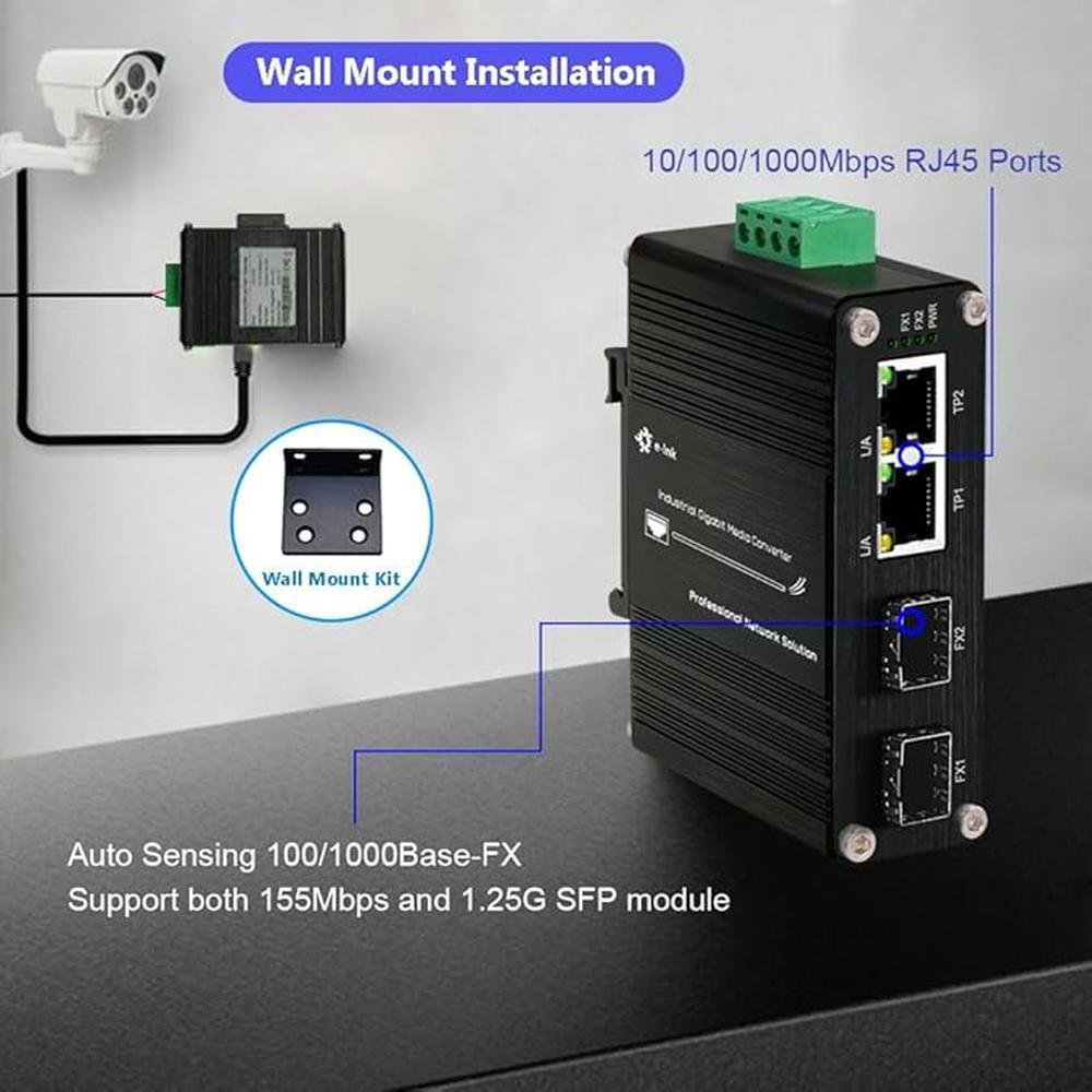 Mini Industrial Gigabit Media Converter – In Use