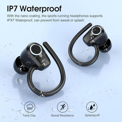 Wireless Earbuds Headphones: 2023 Bluetooth 5.3 Sport – In Use