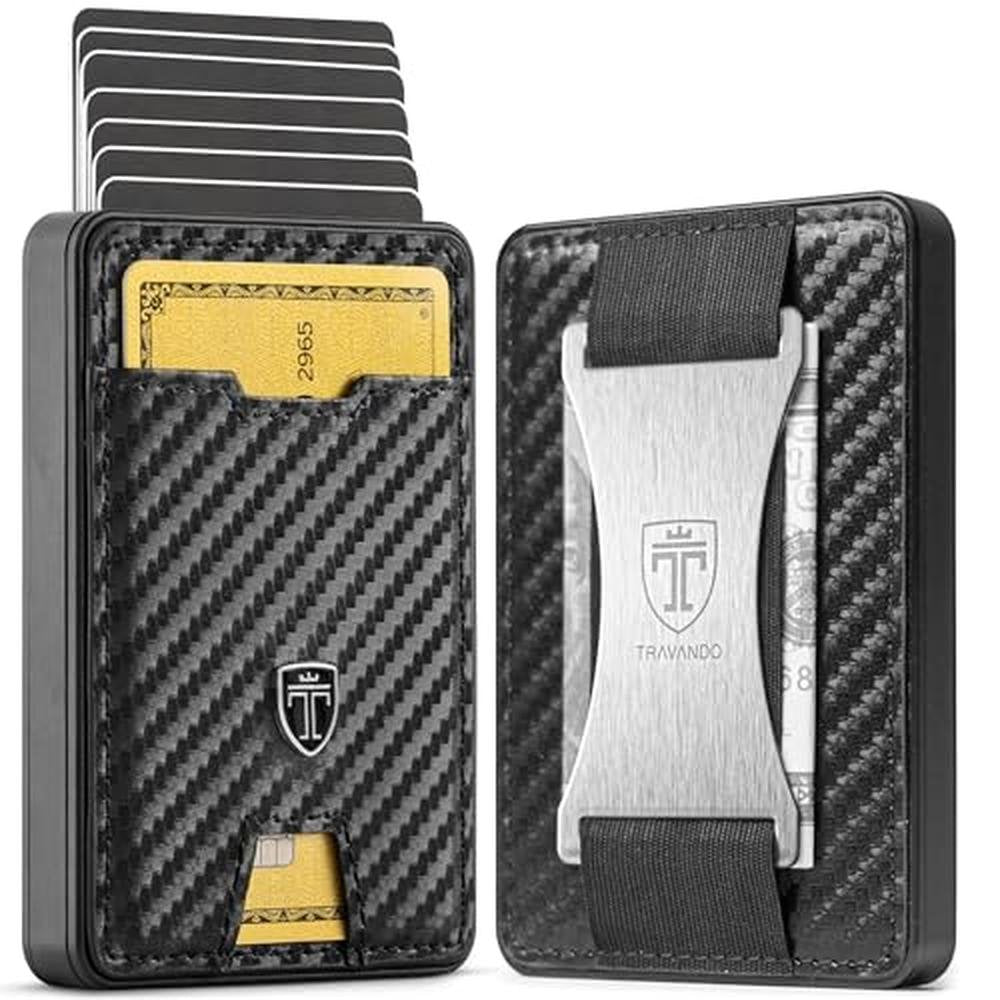 Travando Wallet: TRAVANDO Swype Slim Metal RFID Blocking – Front View
