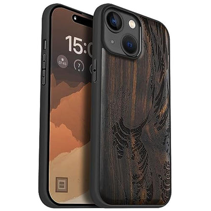 Carveit Case: Carveit Magnetic Wooden Case for iPhone 15 – Front View
