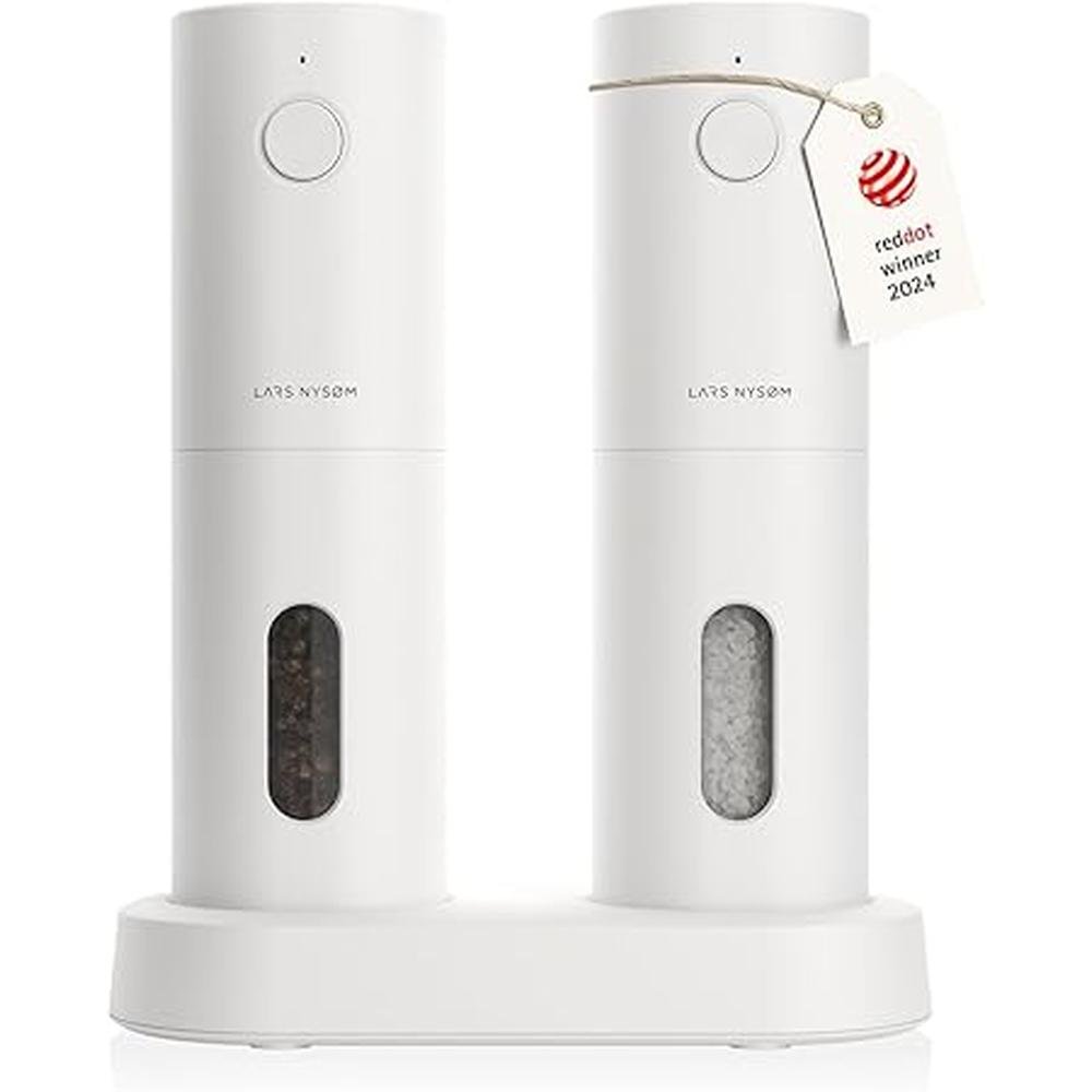 LARS NYSOM Electric Salt and Pepper Grinder Set I Automatic – Front View