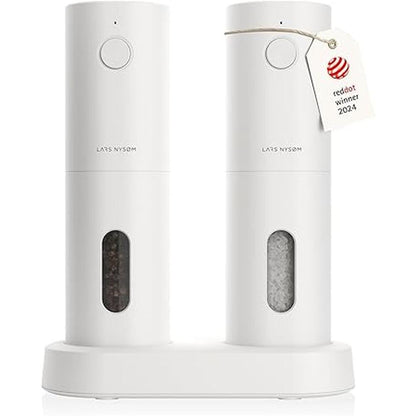 LARS NYSOM Electric Salt and Pepper Grinder Set I Automatic – Front View