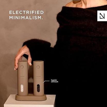 LARS NYSOM Electric Salt and Pepper Grinder Set I Automatic – Side View