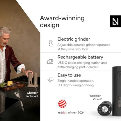 Electric Salt and Pepper Grinder – Side View