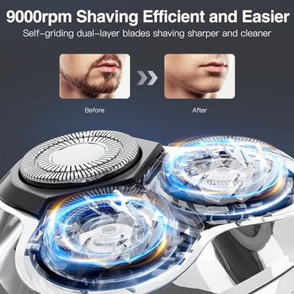 Men Electric Shaver: YIRISO Electric Razor Wet Dry Shaver – Side View