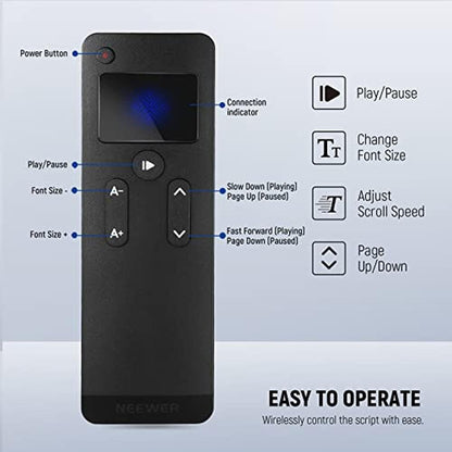 NEEWER RT113 Remote Control: NEEWER Teleprompter App – Close-up Detail