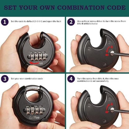 Premium Locking Solution: Guliffen Heavy-Duty Outdoor Combo – In Use