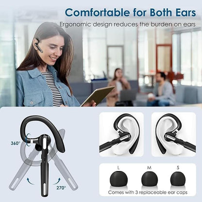 Bluetooth Headset: Wireless Bluetooth Earpiece V5.0 – In Use