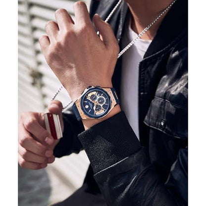 Paras Crown Watches for Men Luxury Japanese Quartz Movement – Side View