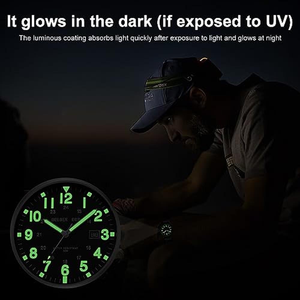 Golden Hour: GOLDEN HOUR Men's Nylon Slip-Thru Strap Watch – Packaging