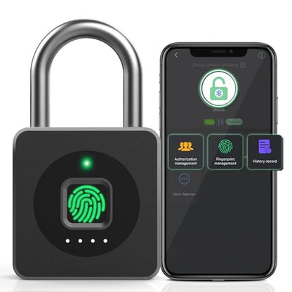 Padlock Security: Pothunder Fingerprint Padlock with App – Front View