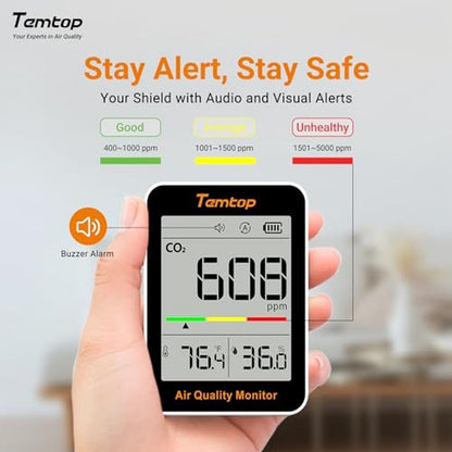 Temtop CO2 Monitor Indoor air Quality Monitor Portable CO2 – Packaging