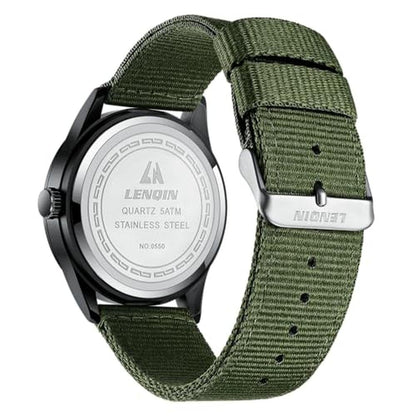 LN LENQIN Mens Watches: Unisex Military Sport Watch with – Side View